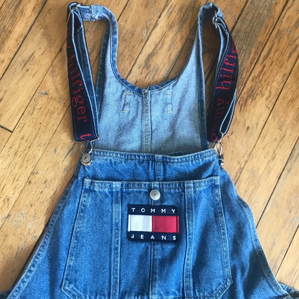 Tommy Hilfiger denim overalls.